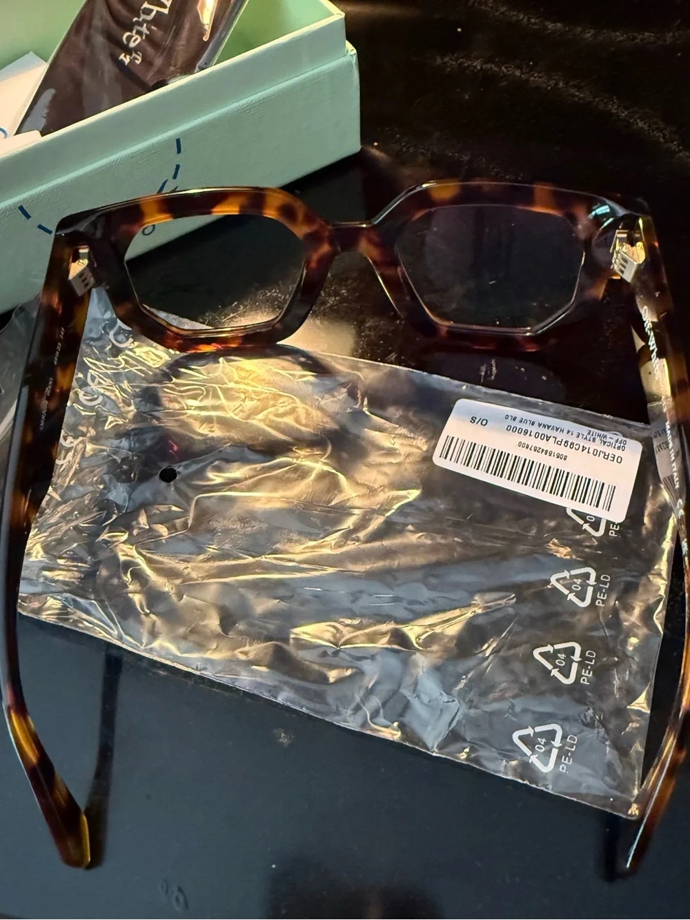 Off-White Eyeglasses Style 14 Havana Blue Blocking Tortoise with COA